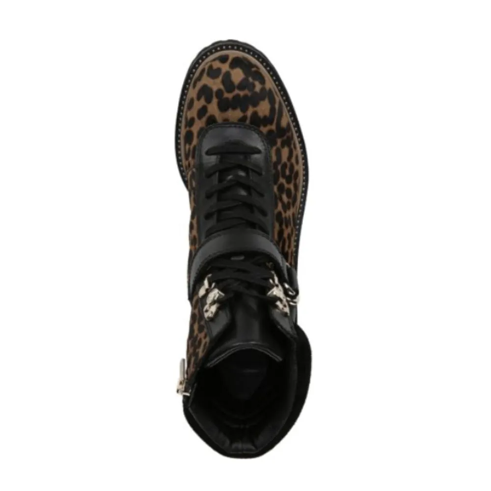 Alexia Whiskey Leopard Calf Hair Franco Sarto Ankle Boot