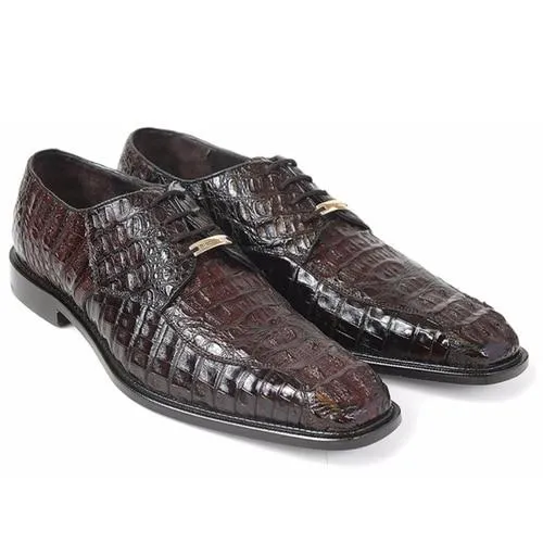 Belvedere Chapo 1465 Men's Designer Shoes Exotic Crocodile Hornback Oxfords (BV1006)