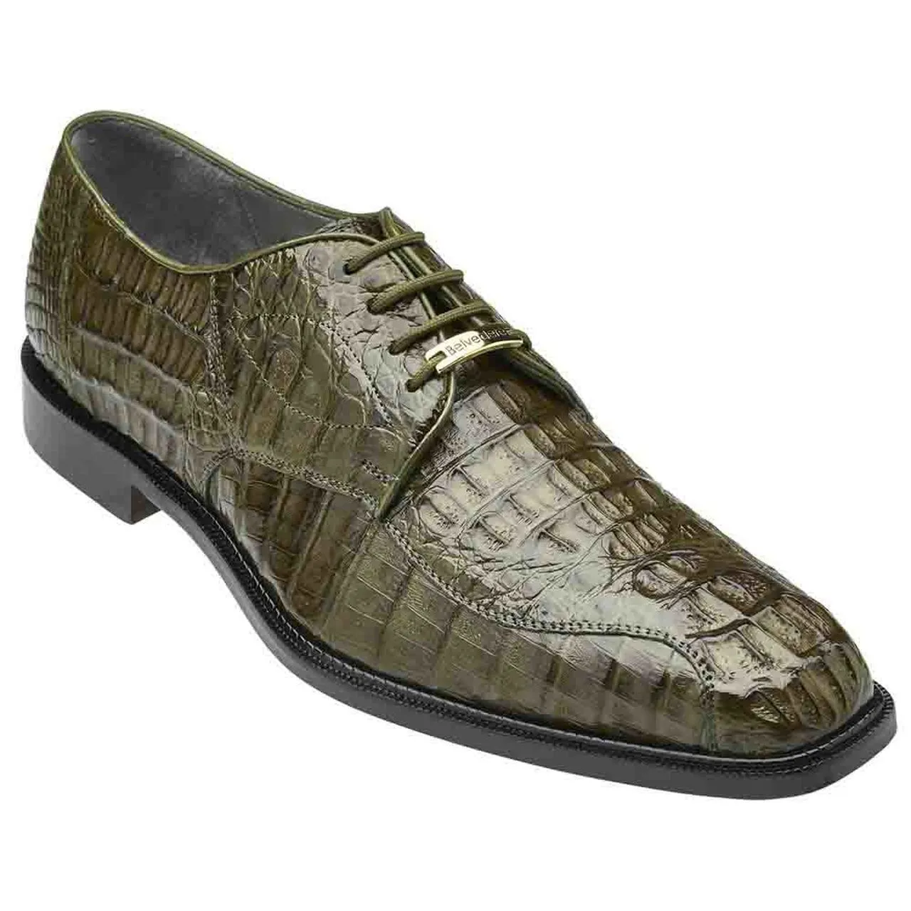 Belvedere Chapo 1465 Men's Designer Shoes Exotic Crocodile Hornback Oxfords (BV1006)