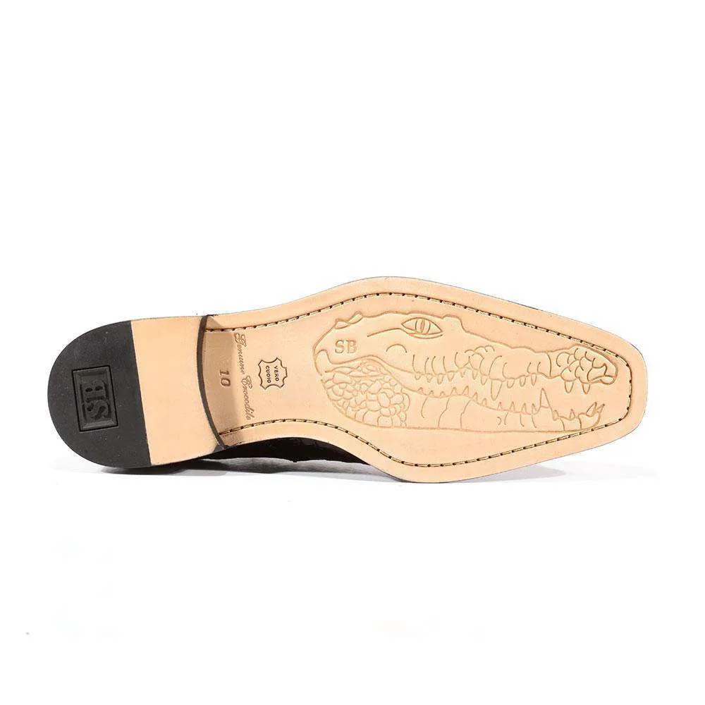 Belvedere Chapo 1465 Men's Designer Shoes Exotic Crocodile Hornback Oxfords (BV1006)