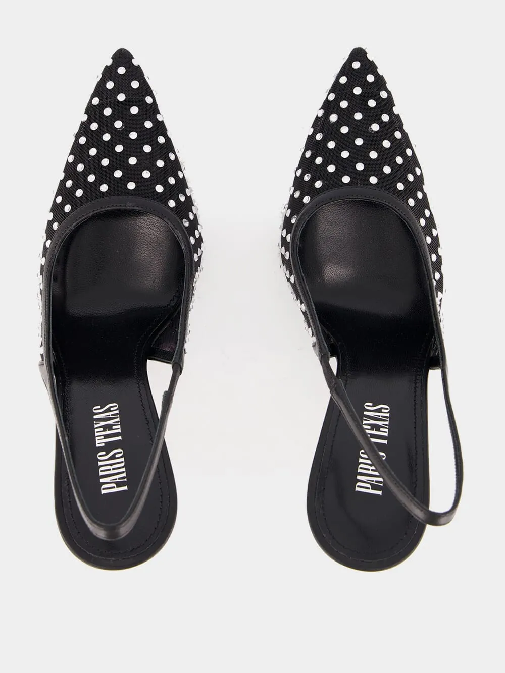 Black Lidia Crystal Slingback