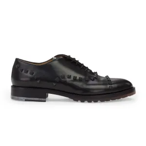 BLACK ROCKSTUD OXFORDS