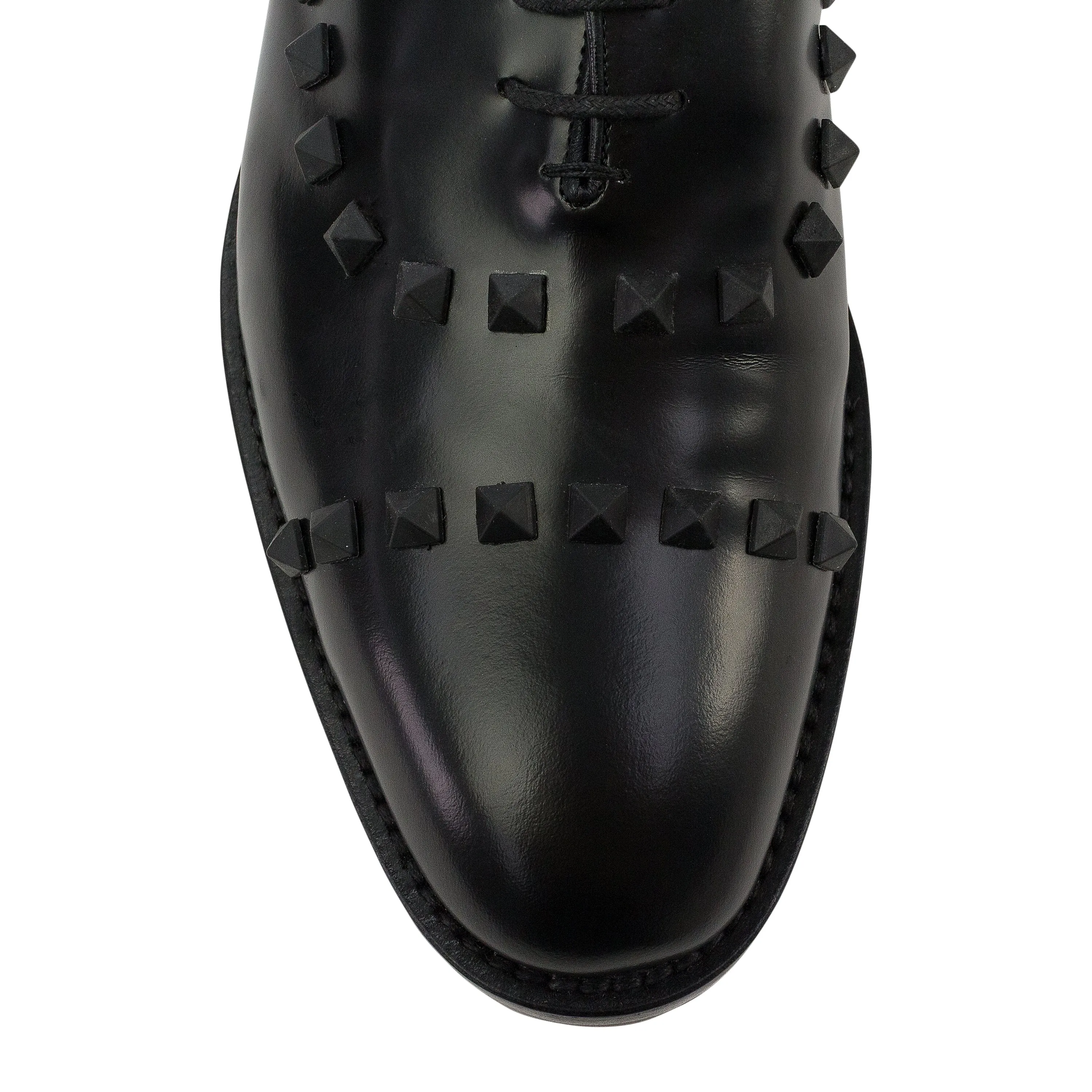 BLACK ROCKSTUD OXFORDS
