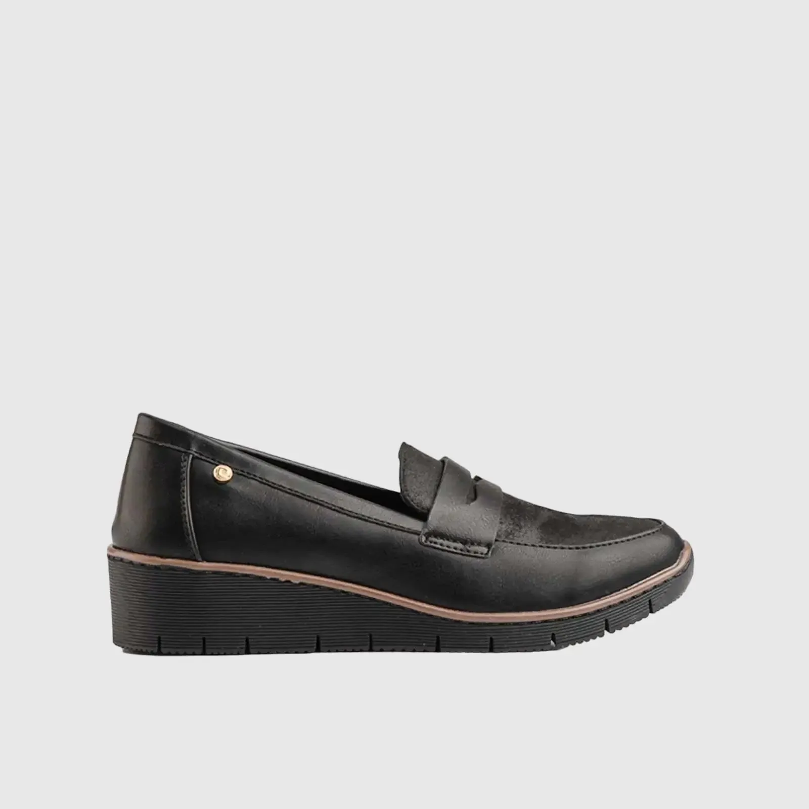 Comfort Moc Wedge Black 10566