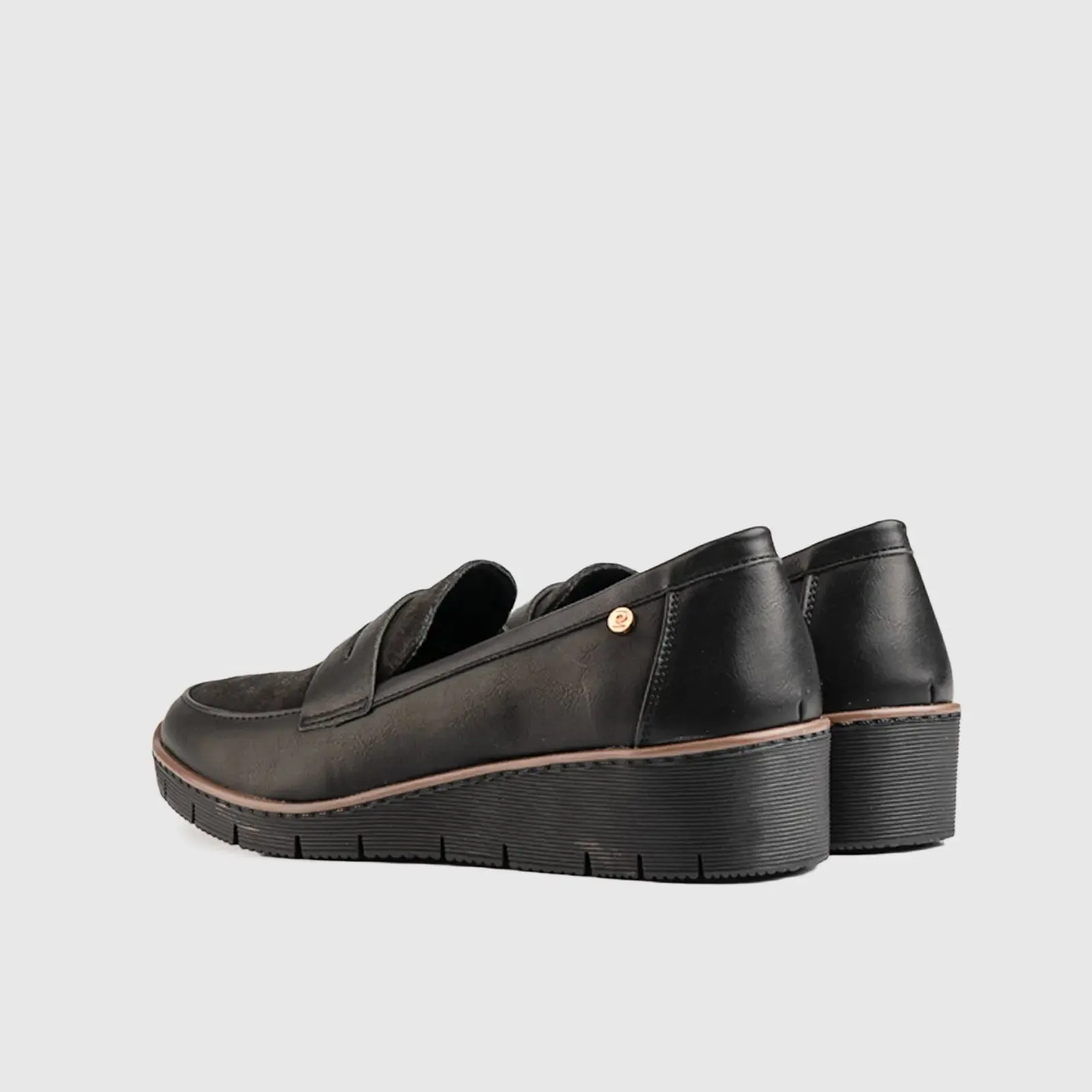 Comfort Moc Wedge Black 10566