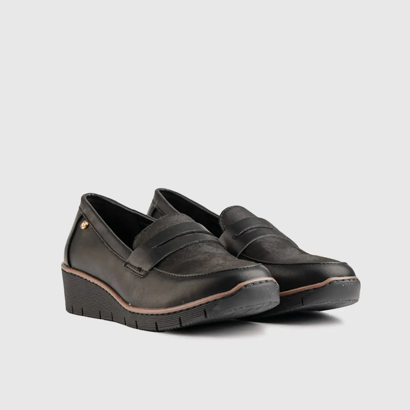 Comfort Moc Wedge Black 10566