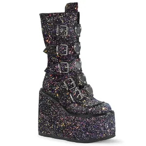DemoniaCult Swing 230G Womens Platform Calf Length Boots