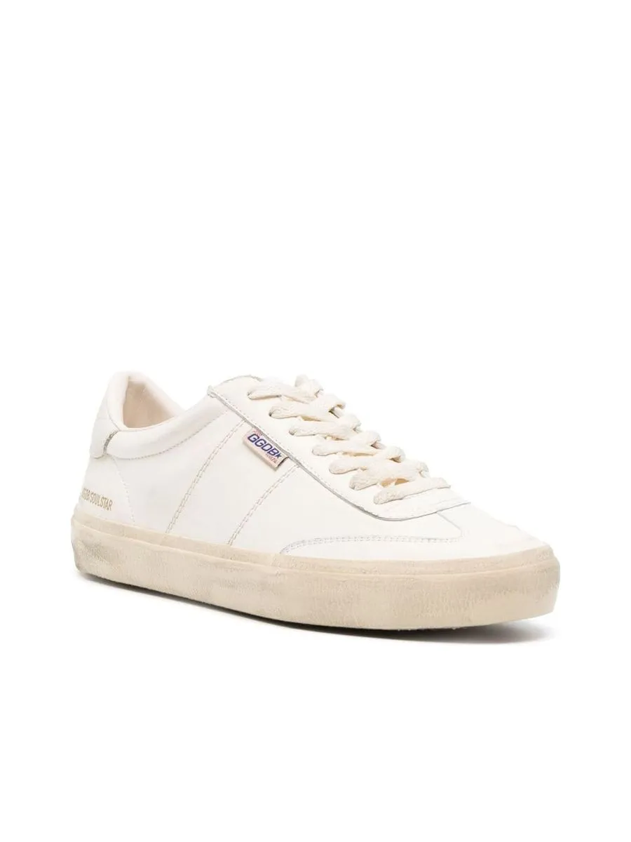 Distressed Leather Lowtop Sneakers