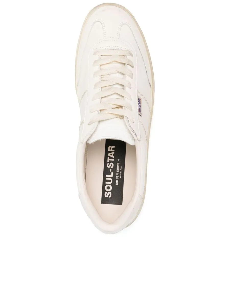 Distressed Leather Lowtop Sneakers