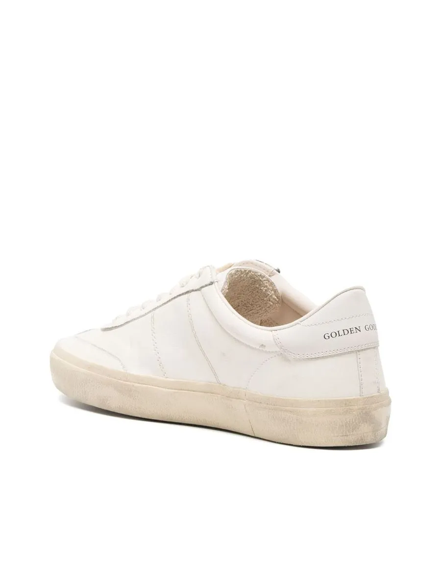 Distressed Leather Lowtop Sneakers