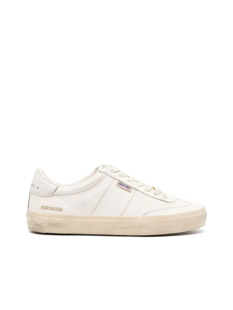 Distressed Leather Lowtop Sneakers