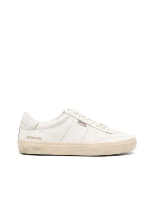 Distressed Leather Lowtop Sneakers