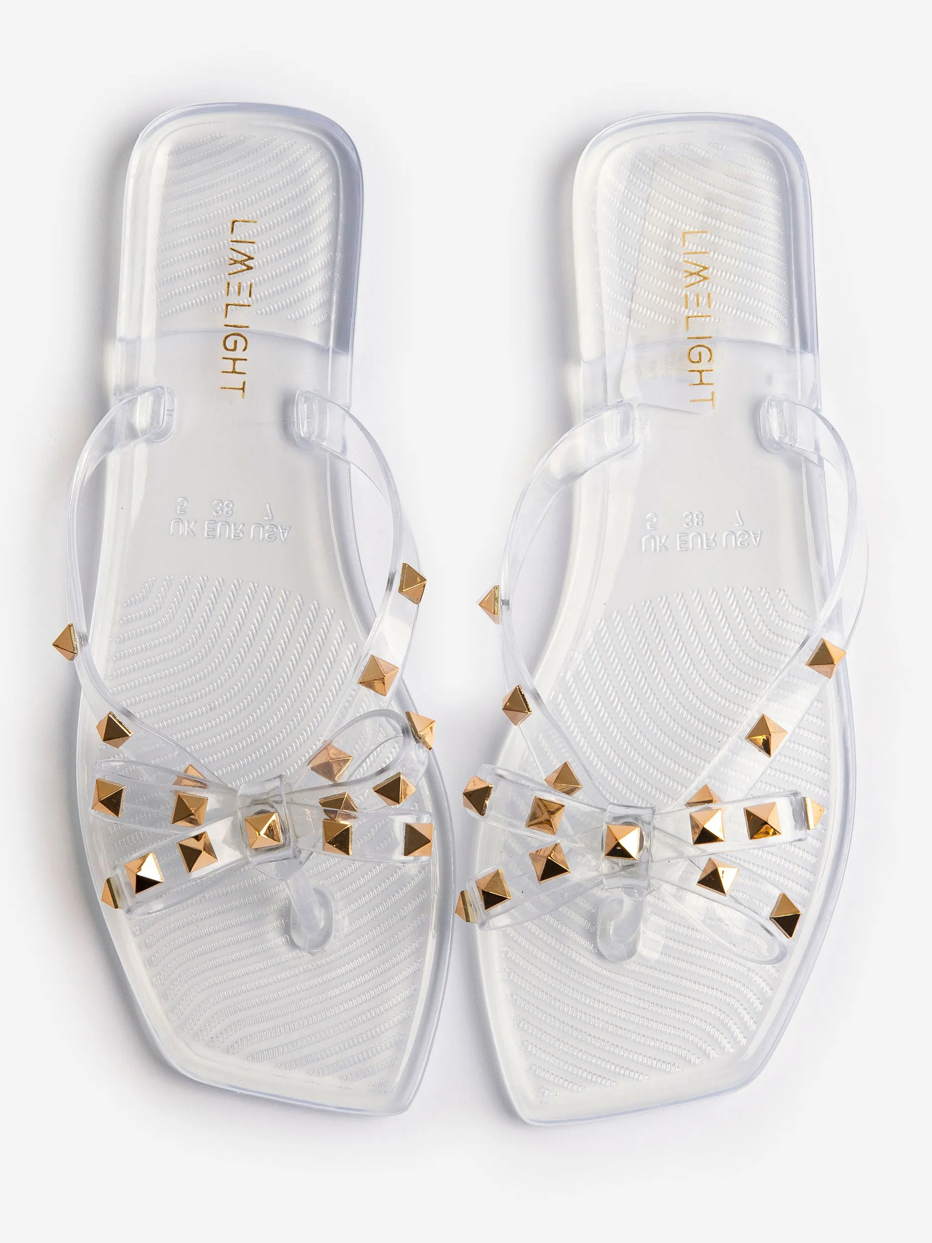 Embellished Bow Tie Flip Flops
