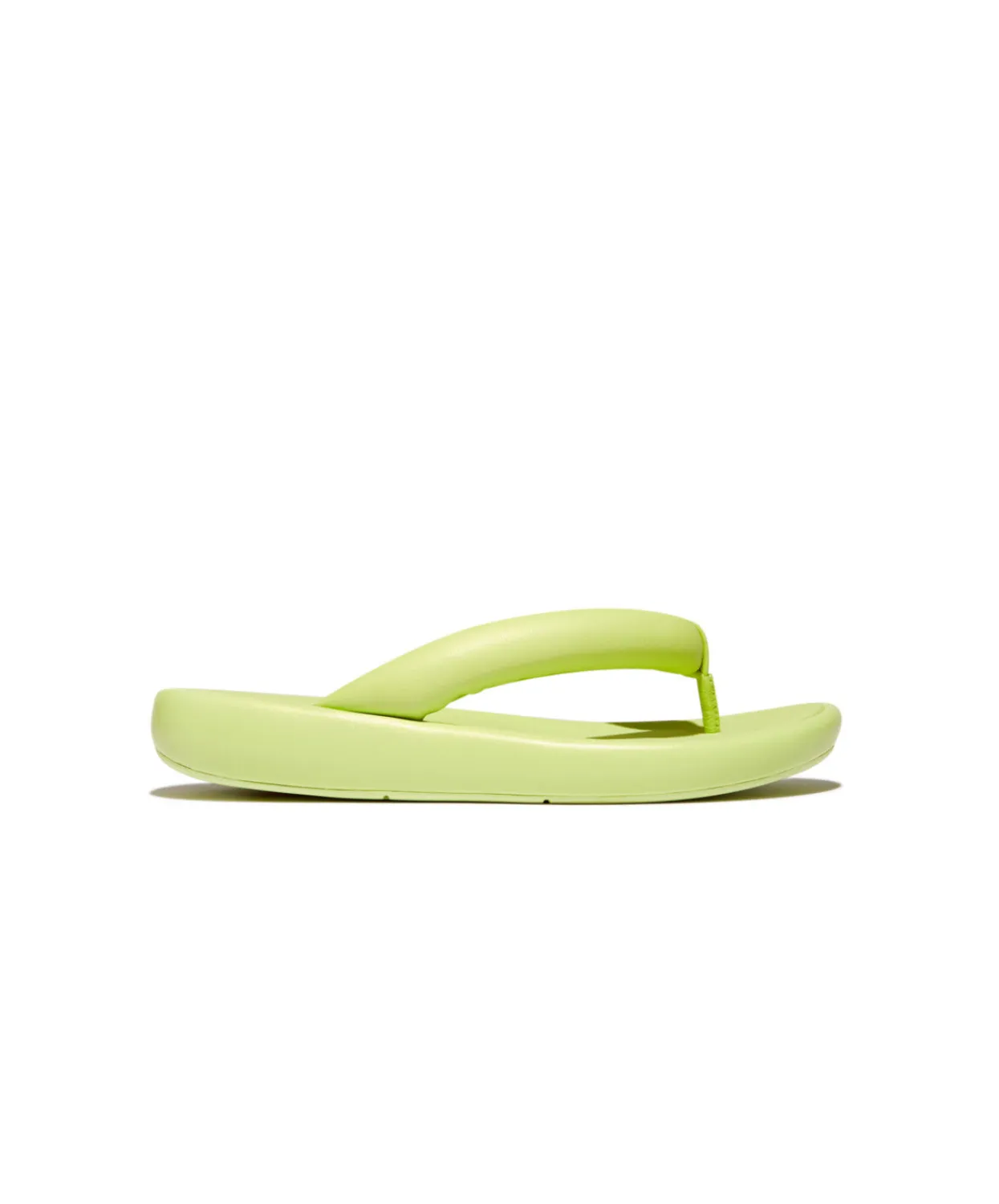Fitflop IQushion D-Luxe x Roksanda Padded leather Flip Flops Lime
