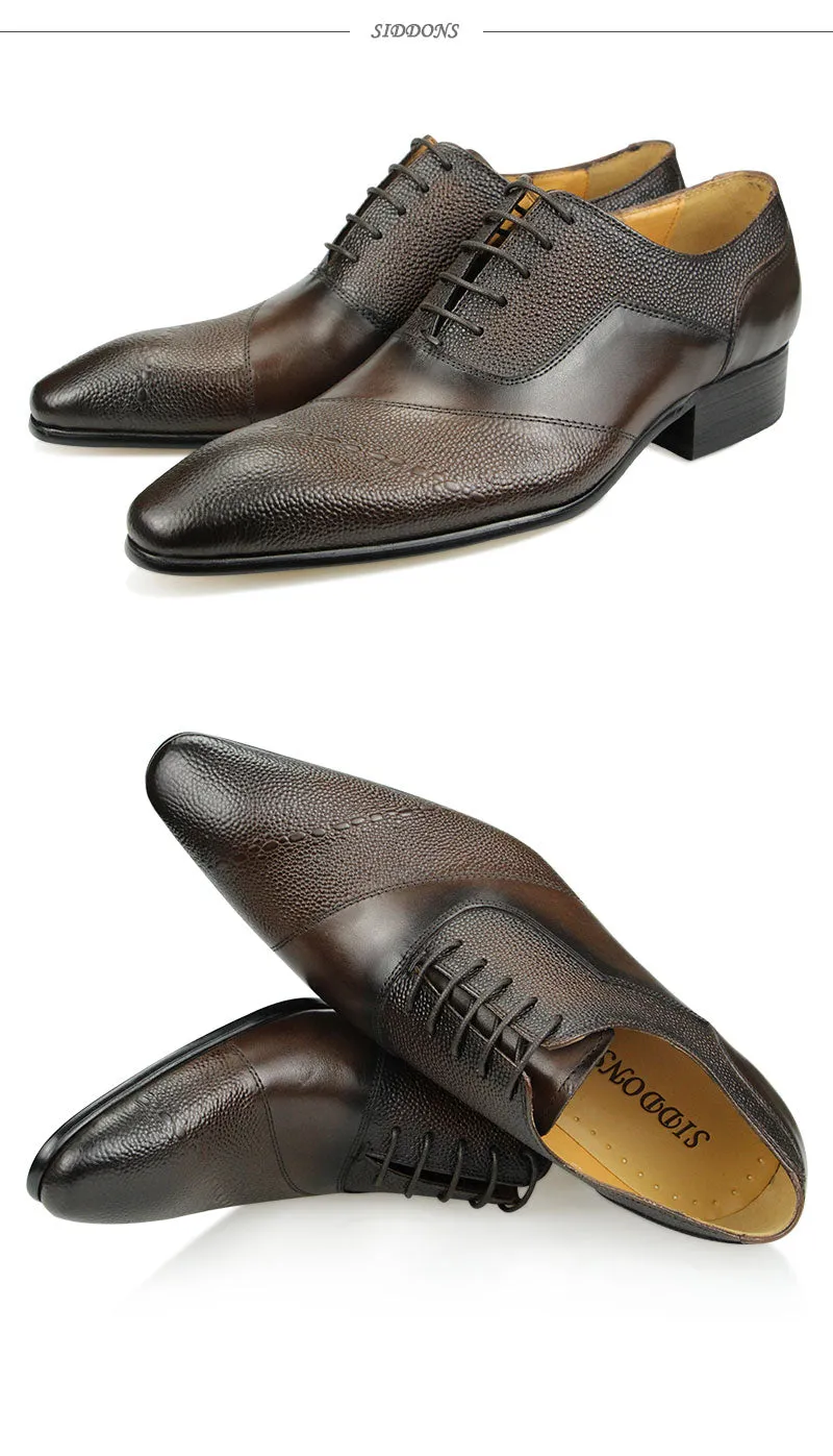 Francis - Dark Academia Dress Oxford Classic Gentleman Style Lace Up Pointed Leather Shoes