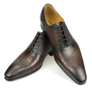 Francis - Dark Academia Dress Oxford Classic Gentleman Style Lace Up Pointed Leather Shoes