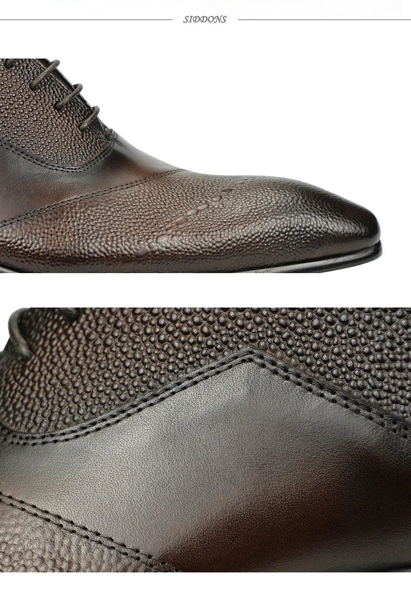 Francis - Dark Academia Dress Oxford Classic Gentleman Style Lace Up Pointed Leather Shoes