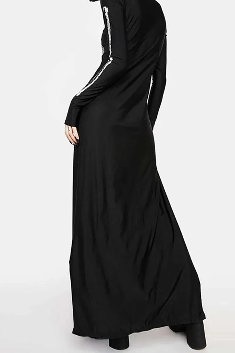 HBS1326 Skeleton Maxi Dress