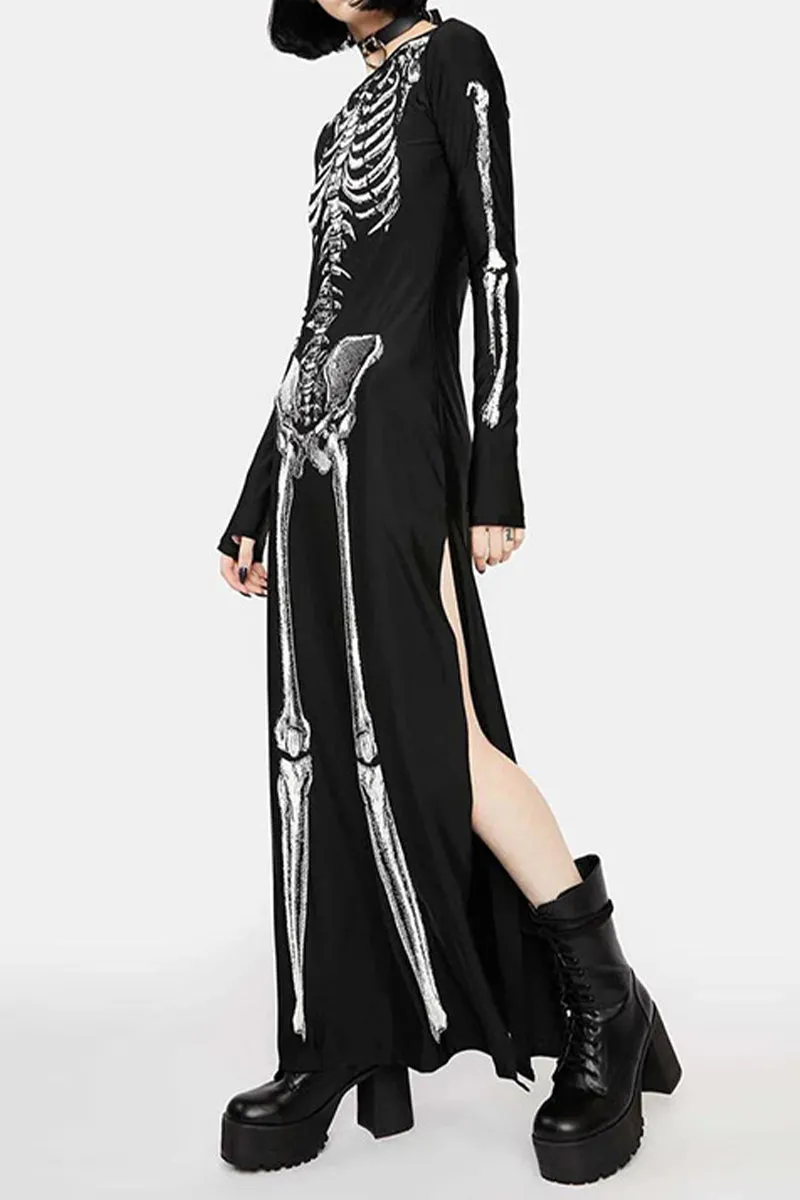 HBS1326 Skeleton Maxi Dress