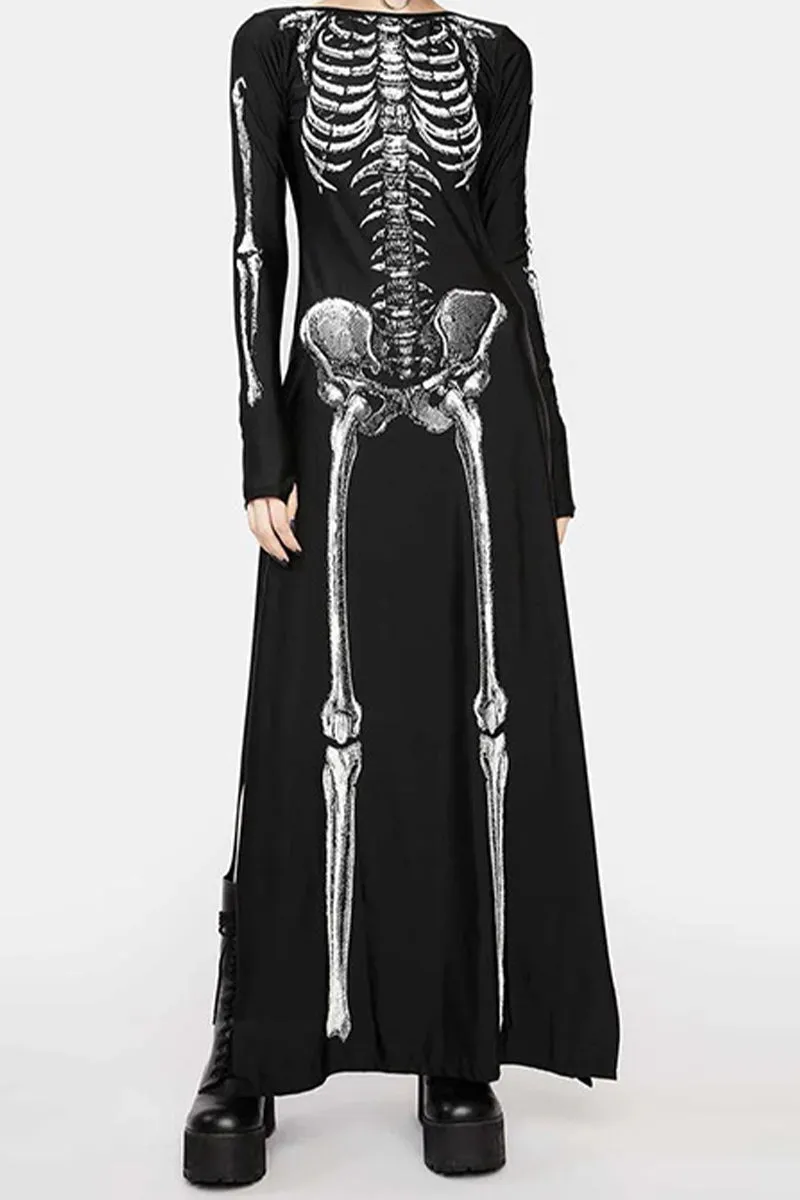 HBS1326 Skeleton Maxi Dress