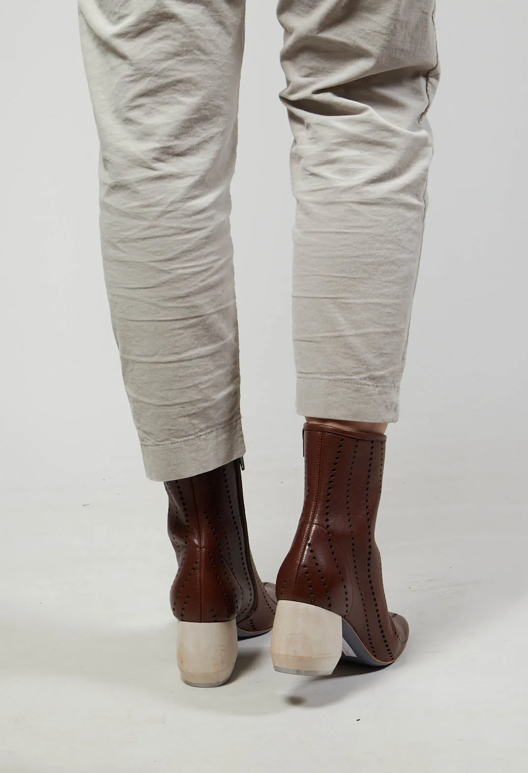 Heeled Ankle Boots in Slight Cuoio
