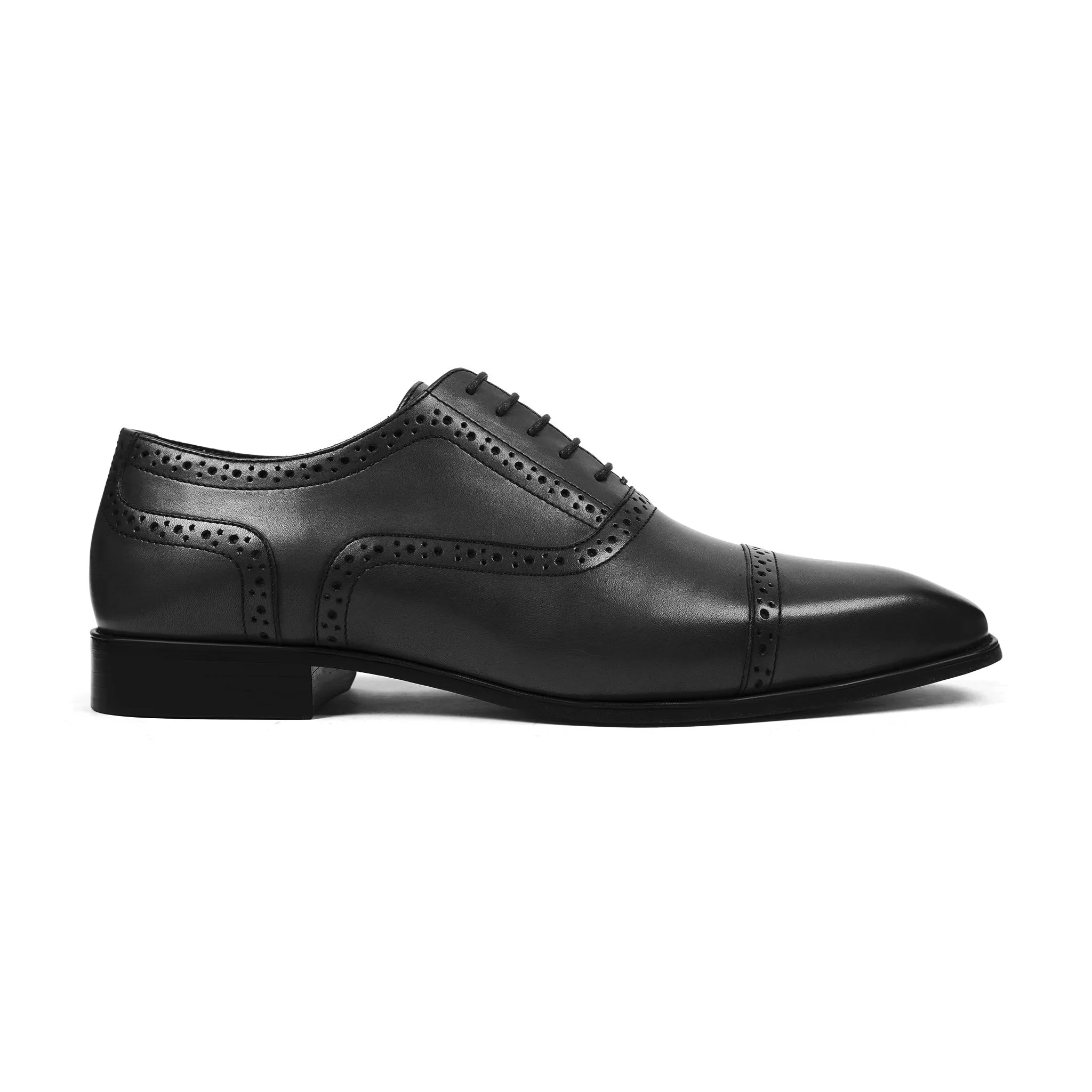 Hernan - Men's Black Calf Leather Oxford Shoe