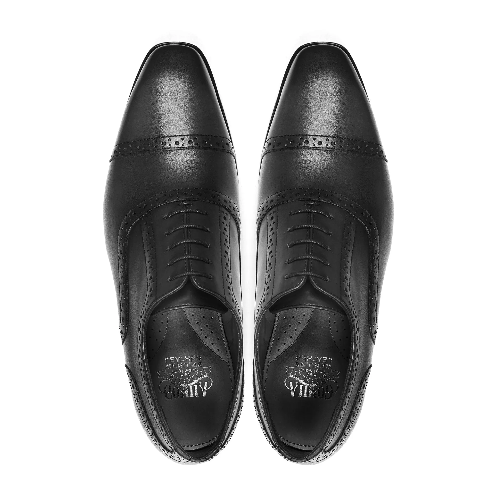Hernan - Men's Black Calf Leather Oxford Shoe