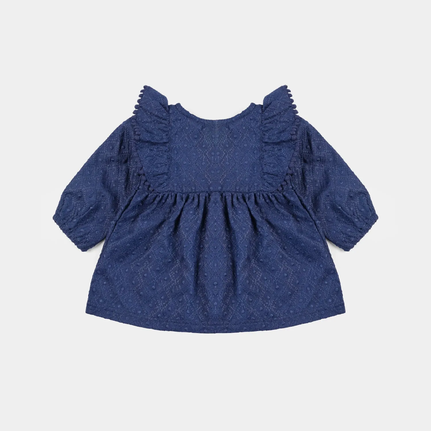Infant Girls Chicken Kari Woven Suit -NAVY