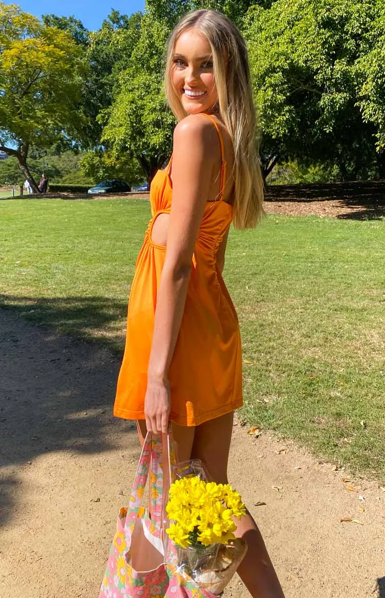 Jenna Cut Out Mini Dress Orange