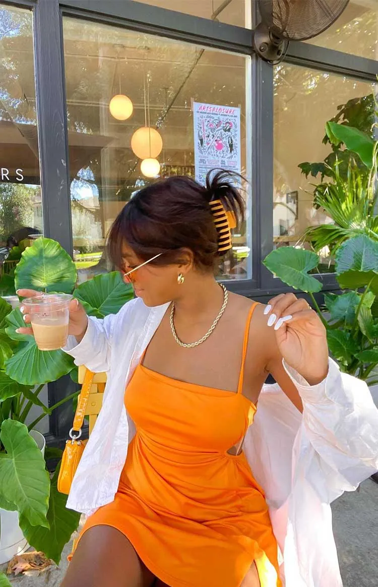 Jenna Cut Out Mini Dress Orange