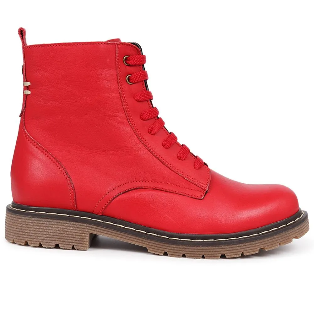 Lace-Up Leather Boots - BELYNR40001 / 326 190