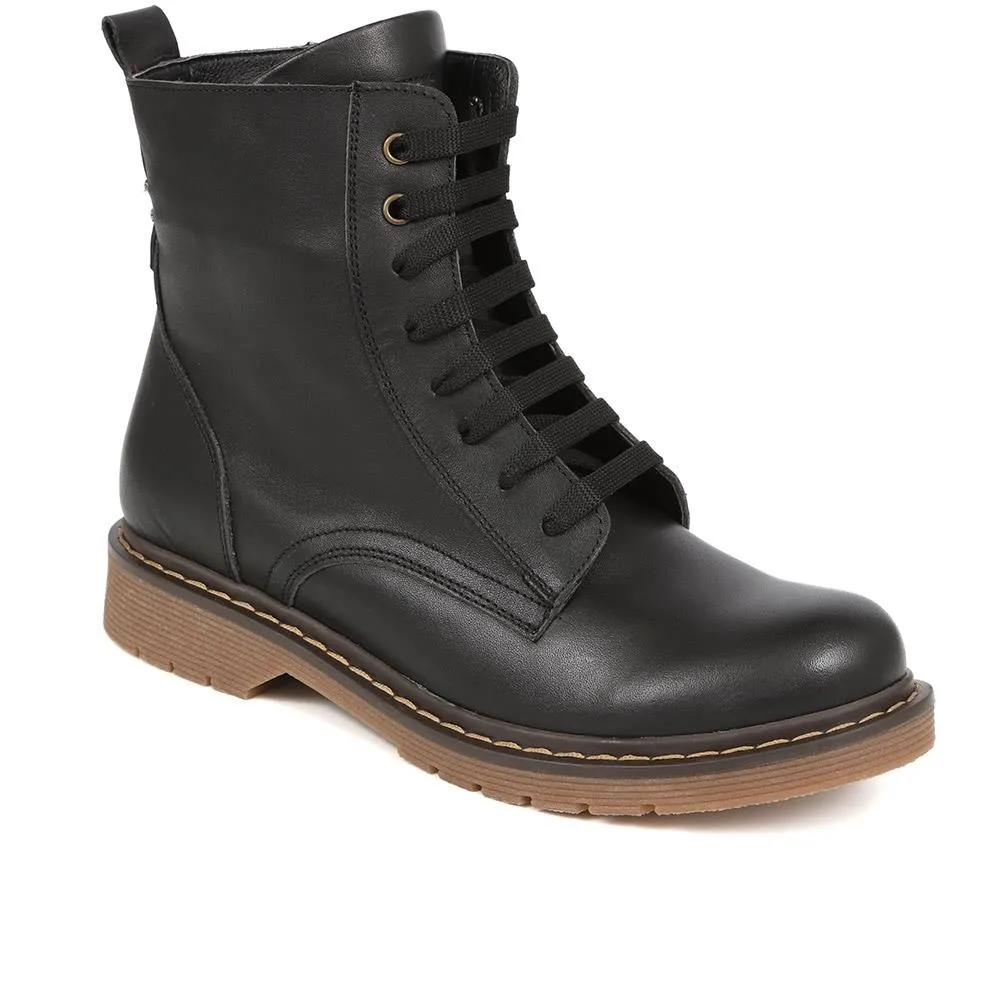 Lace-Up Leather Boots - BELYNR40001 / 326 190