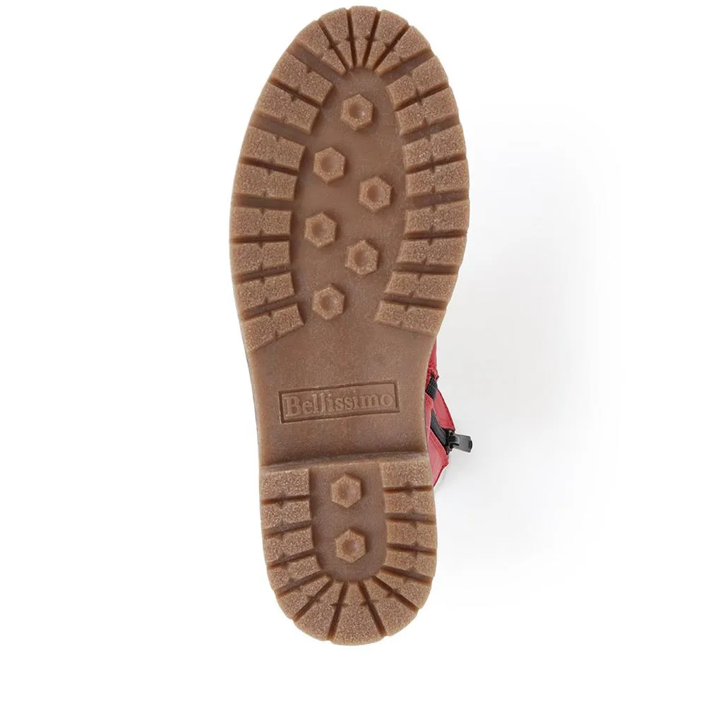 Lace-Up Leather Boots - BELYNR40001 / 326 190