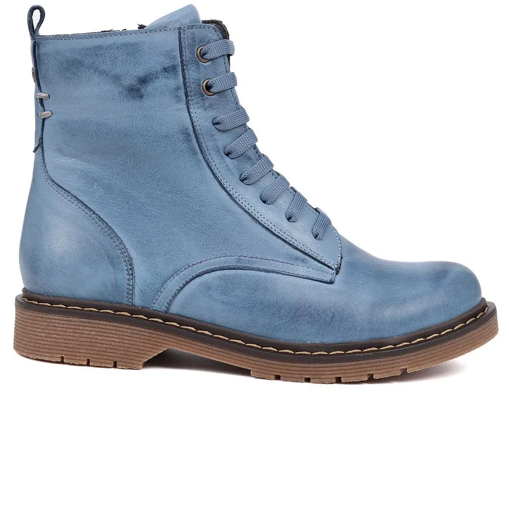 Lace-Up Leather Boots - BELYNR40001 / 326 190