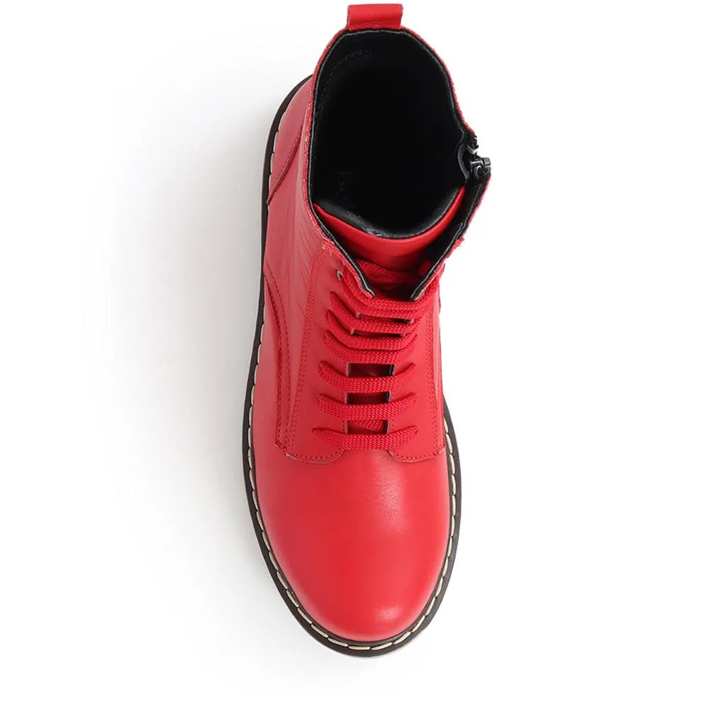 Lace-Up Leather Boots - BELYNR40001 / 326 190