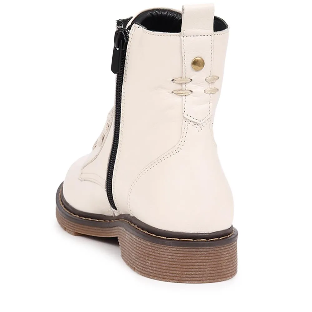 Lace-Up Leather Boots - BELYNR40001 / 326 190