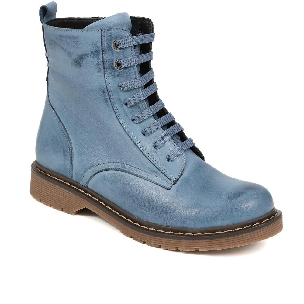 Lace-Up Leather Boots - BELYNR40001 / 326 190