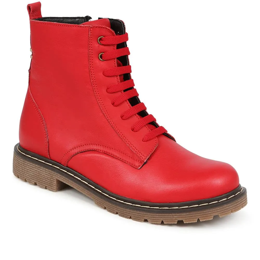 Lace-Up Leather Boots - BELYNR40001 / 326 190