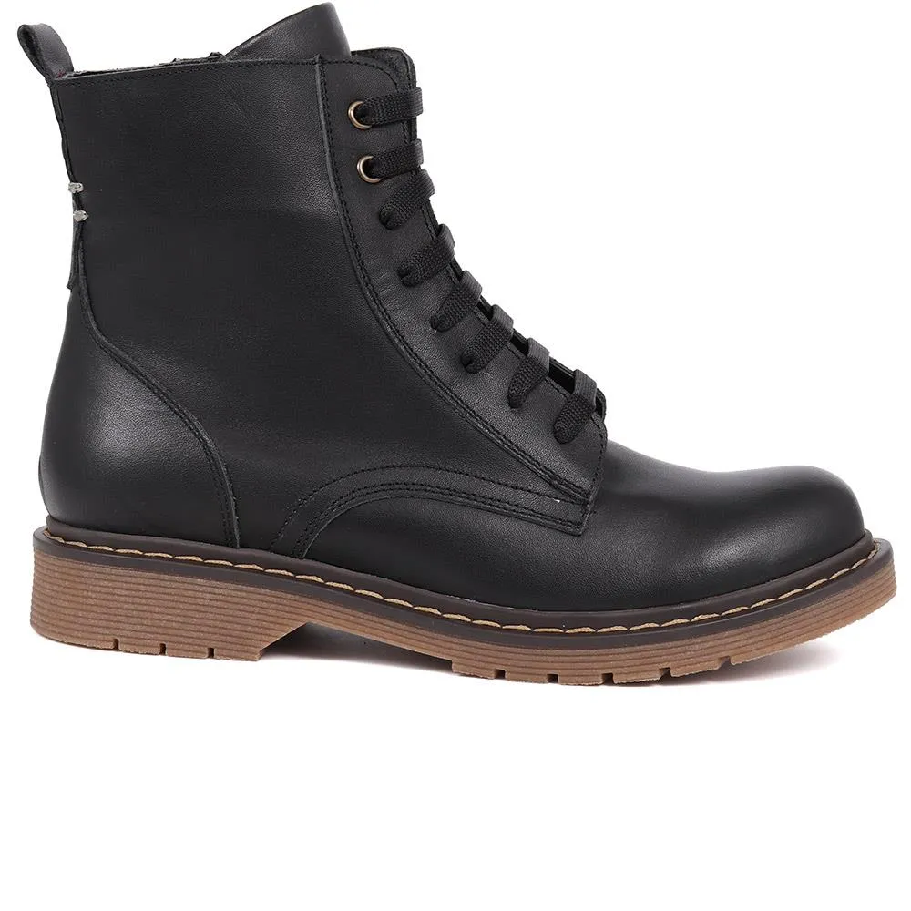 Lace-Up Leather Boots - BELYNR40001 / 326 190