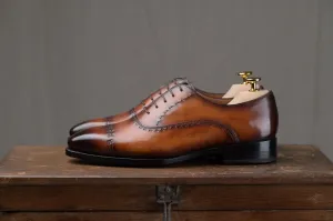 LINUS Pick Stitch Cap Toe Oxfords