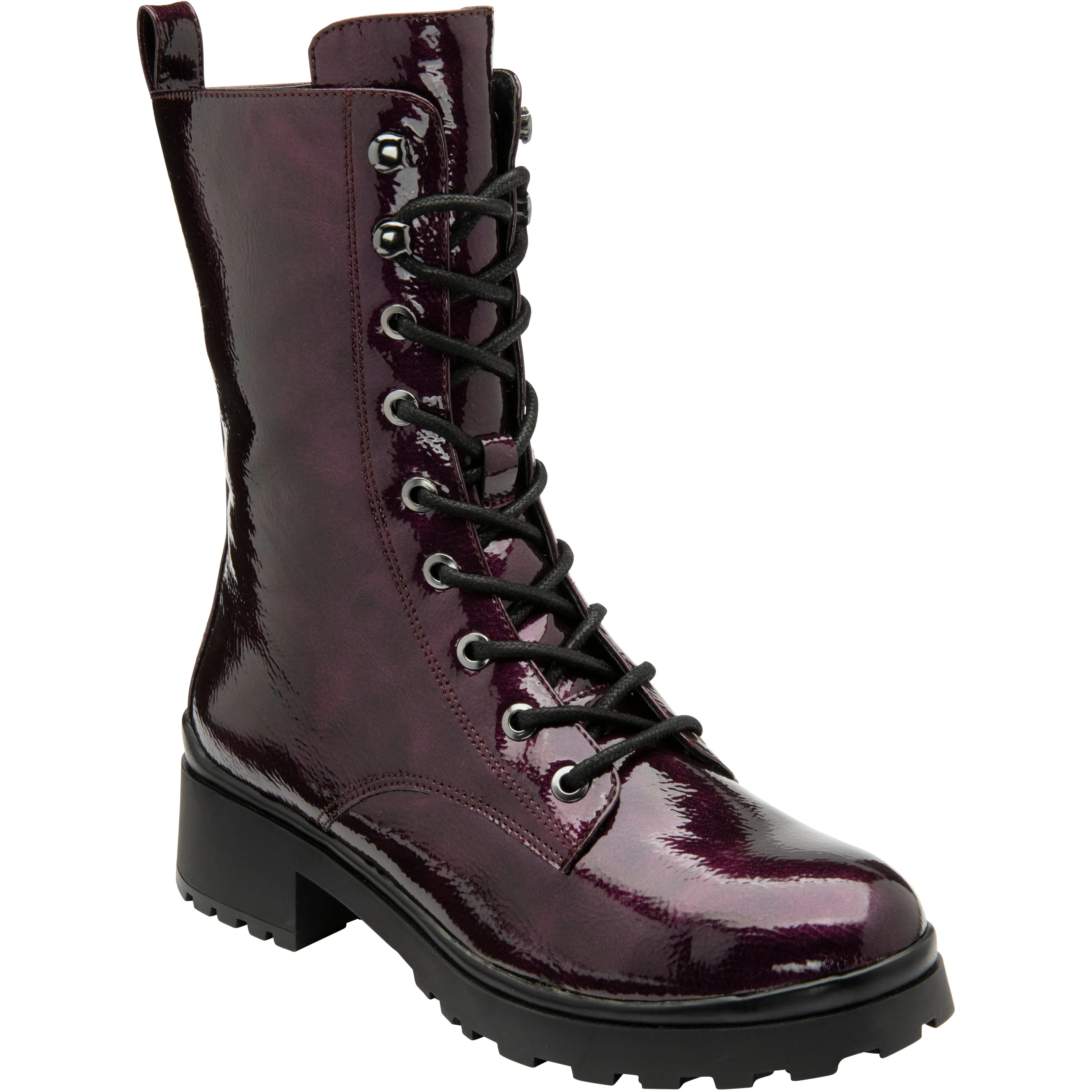Lotus Mid Calf Boot Delaney PURPLE Patent
