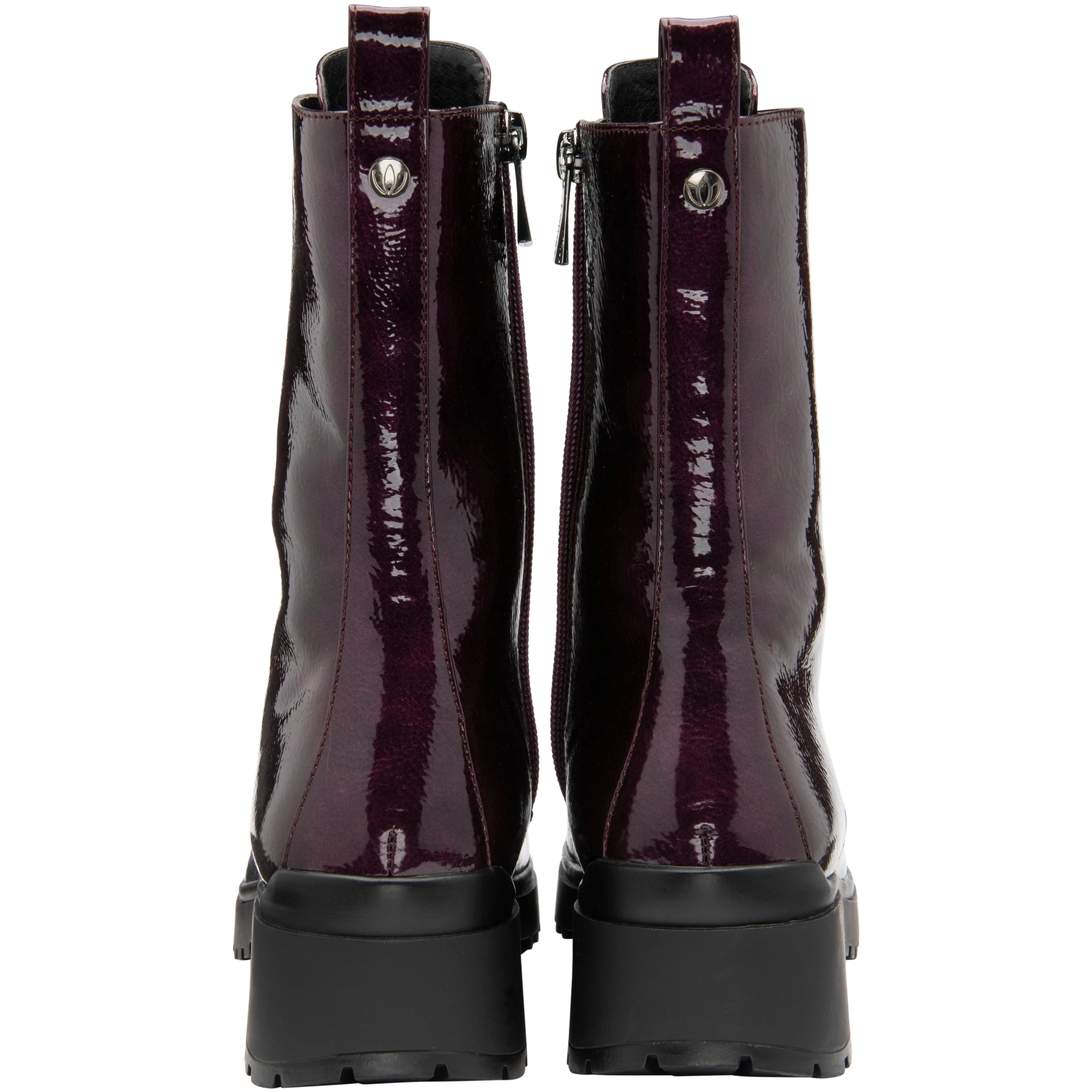 Lotus Mid Calf Boot Delaney PURPLE Patent