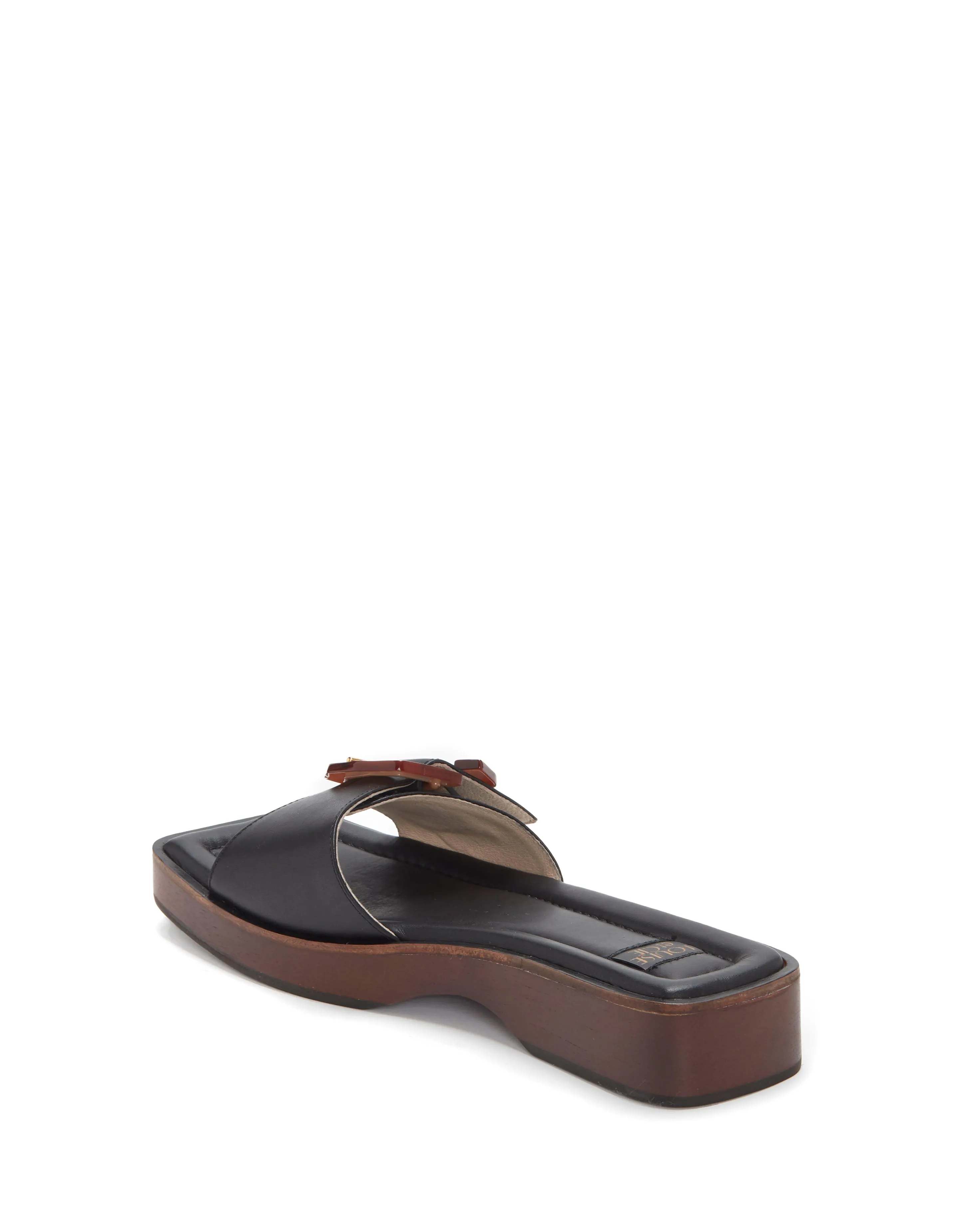 Louise Et Cie ELARA BUCKLE-STRAP Square Open-Toe Mule Slide Slip-On Sandals