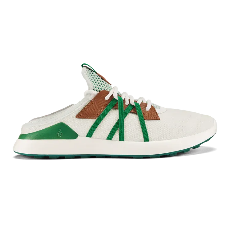 Manele Men's Breathable Golf Shoe in White and Bamboo