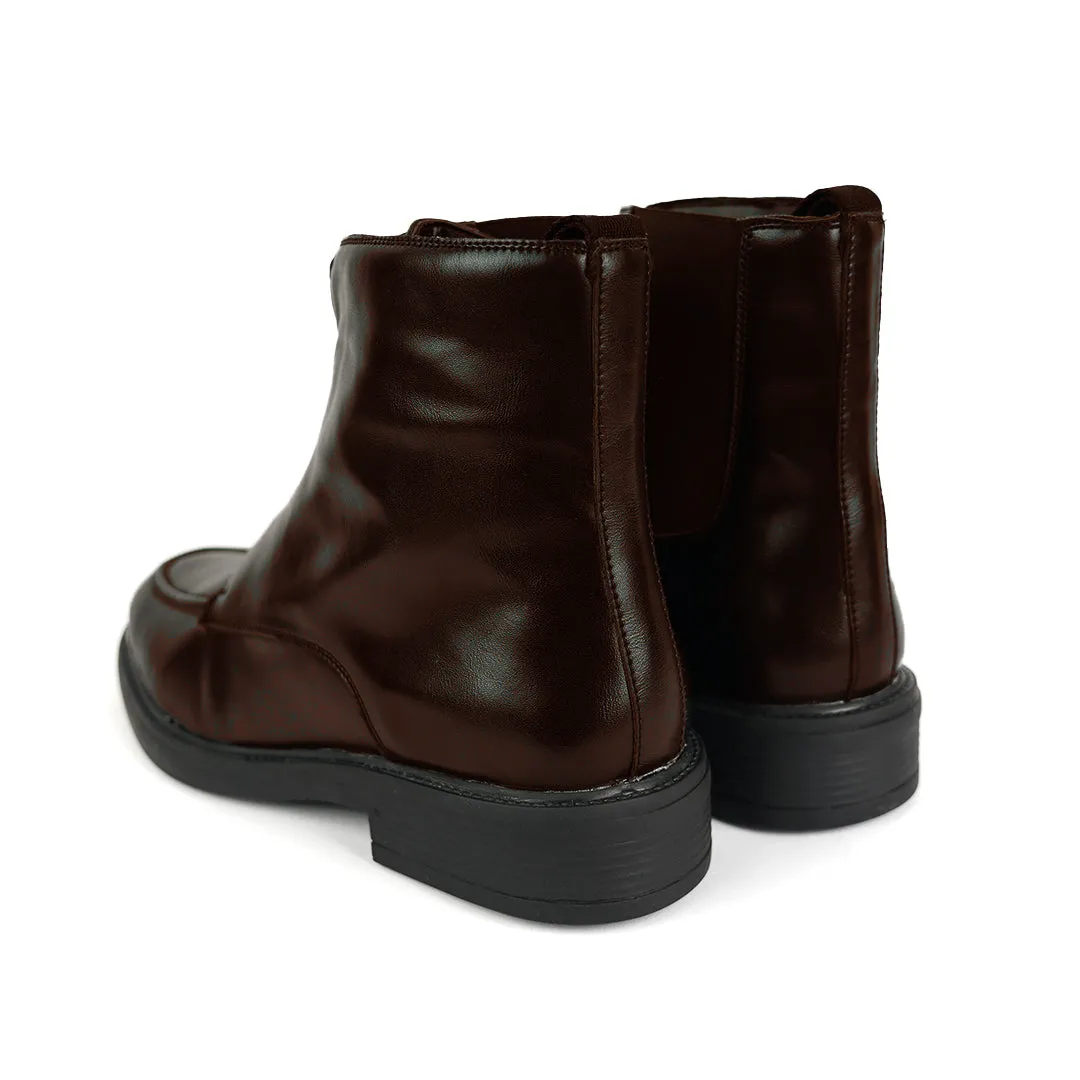Monkstory Cosmopolitan Zip-Up Boots  - Brown