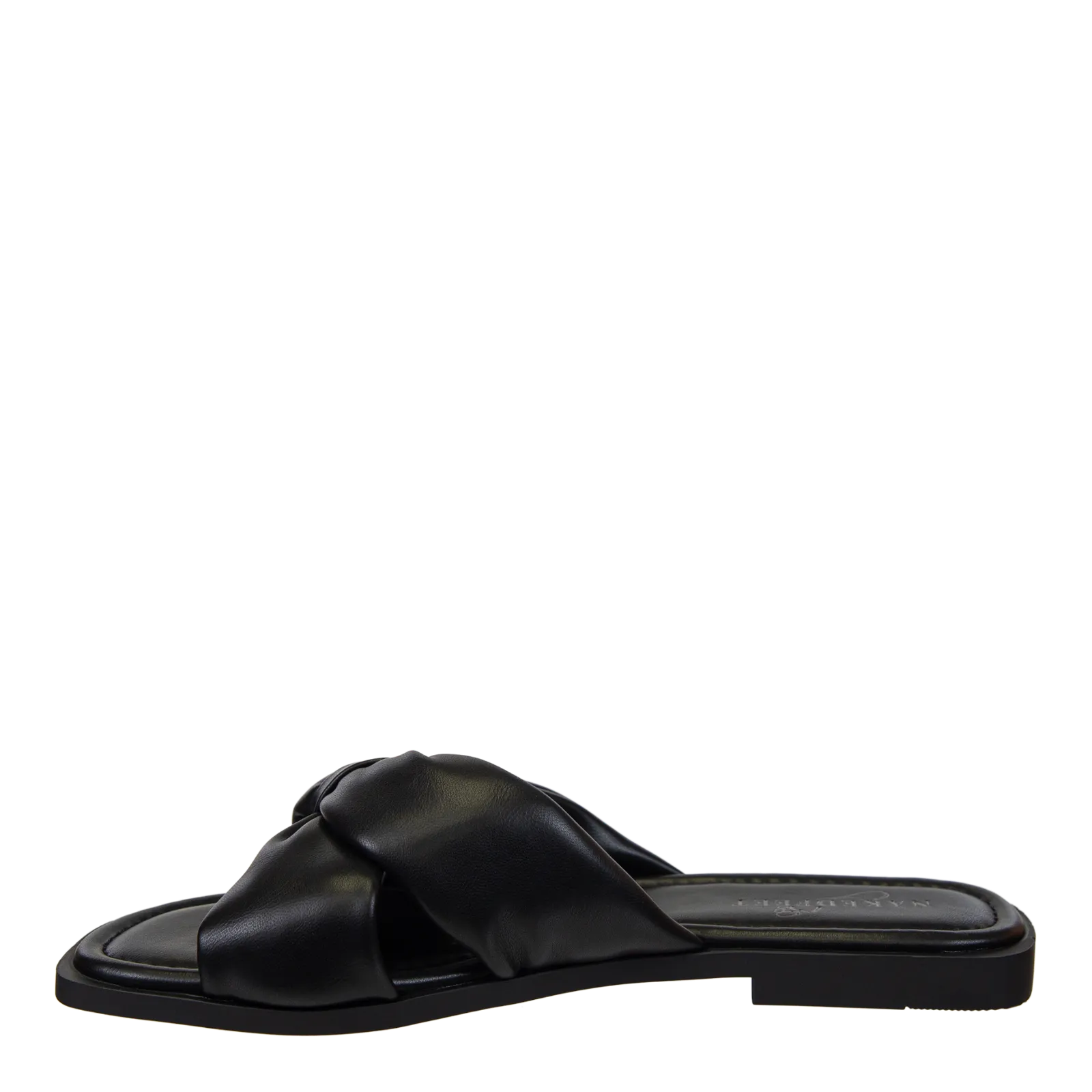 NAKED FEET - GOA in BLACK Flat Sandals