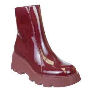 NAKED FEET - XENUS in DEEP RED Platform Ankle Boots