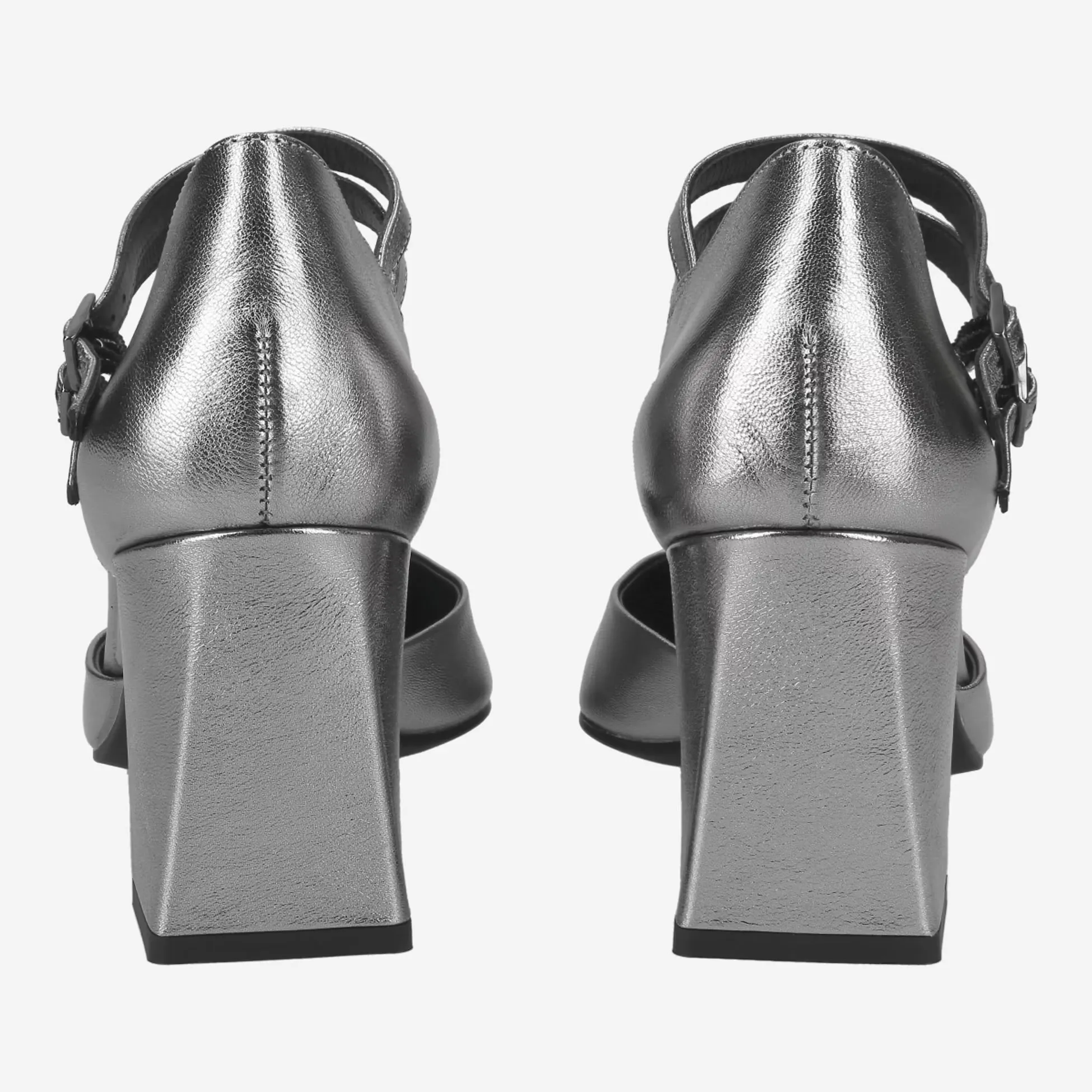 Paul Green Silver Pumps with Clasp 3837-026