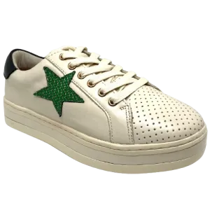 Pixie  -  Cream/Green/Black Sneakers
