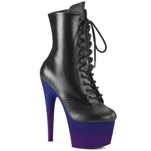 Pleaser Adore 1020BP Womens 7" Heel, Platform Front Lace Pole Dance Ankle Boots